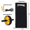 Kit Treino Colchonete + Corda de Pular + Roda Abdominal