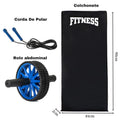 Kit Treino Colchonete + Corda de Pular + Roda Abdominal