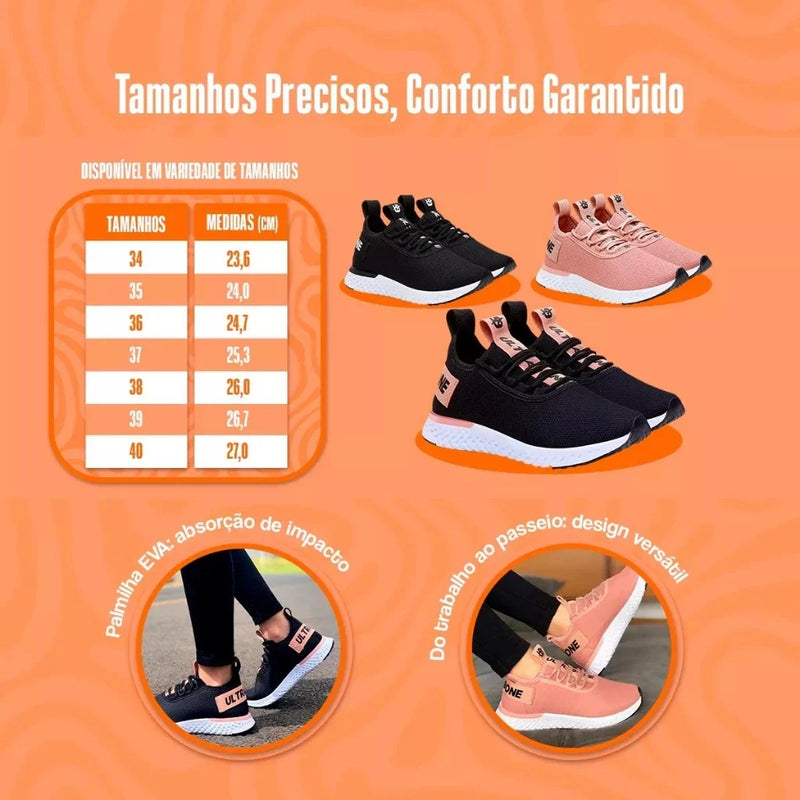 Kit Tênis Feminino para Corrida, Academia + Relógio