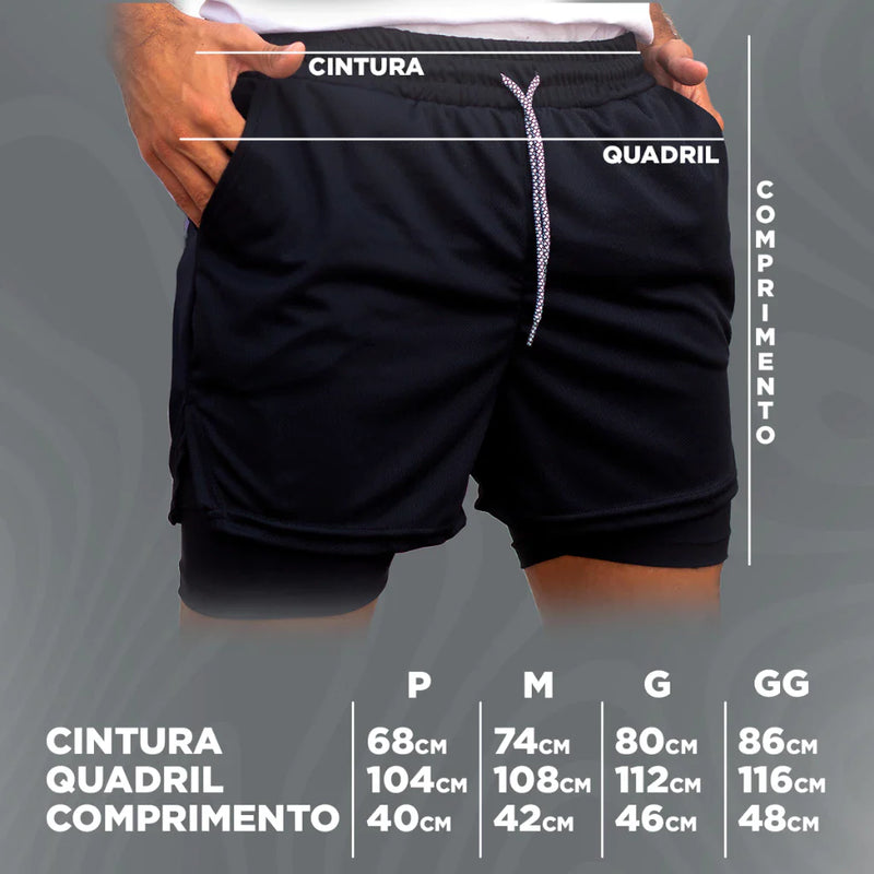 Short de Compressão 2 em 1 Dryfit Aranha Spider