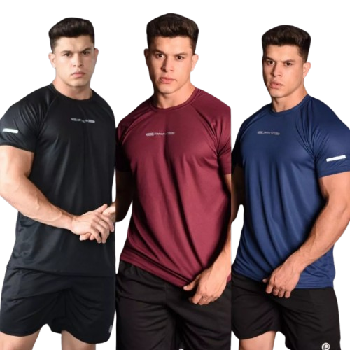 Kit 3 Camisa Camiseta Dry Fit Masculino